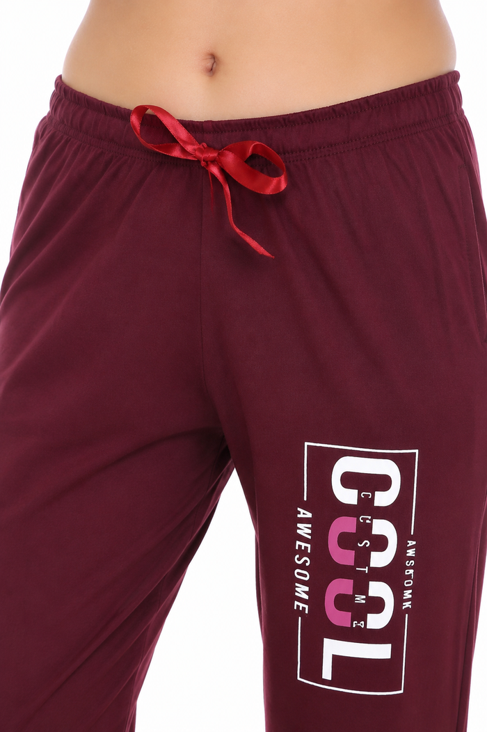 Maroon Tencel Comfort Lower
