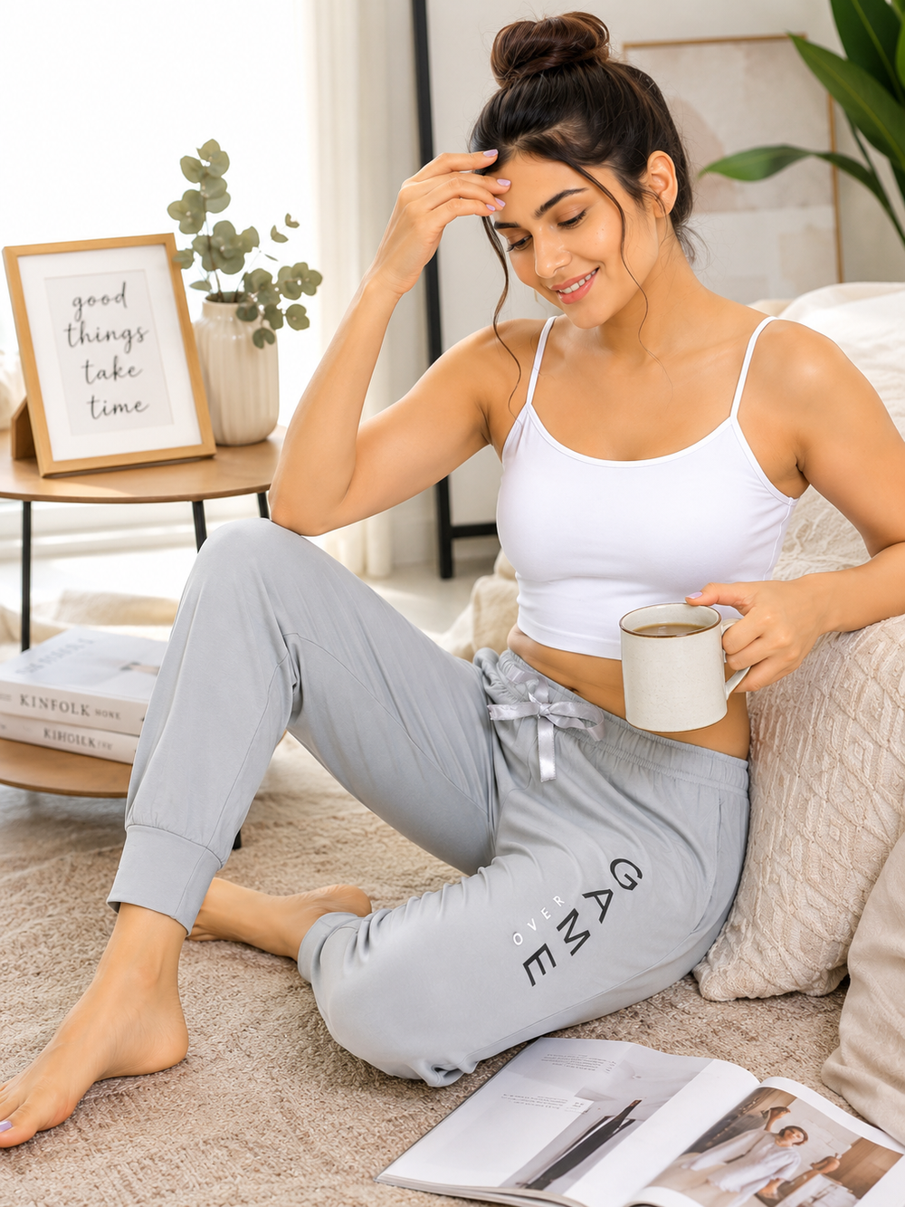 Light Grey Tencel Joggers