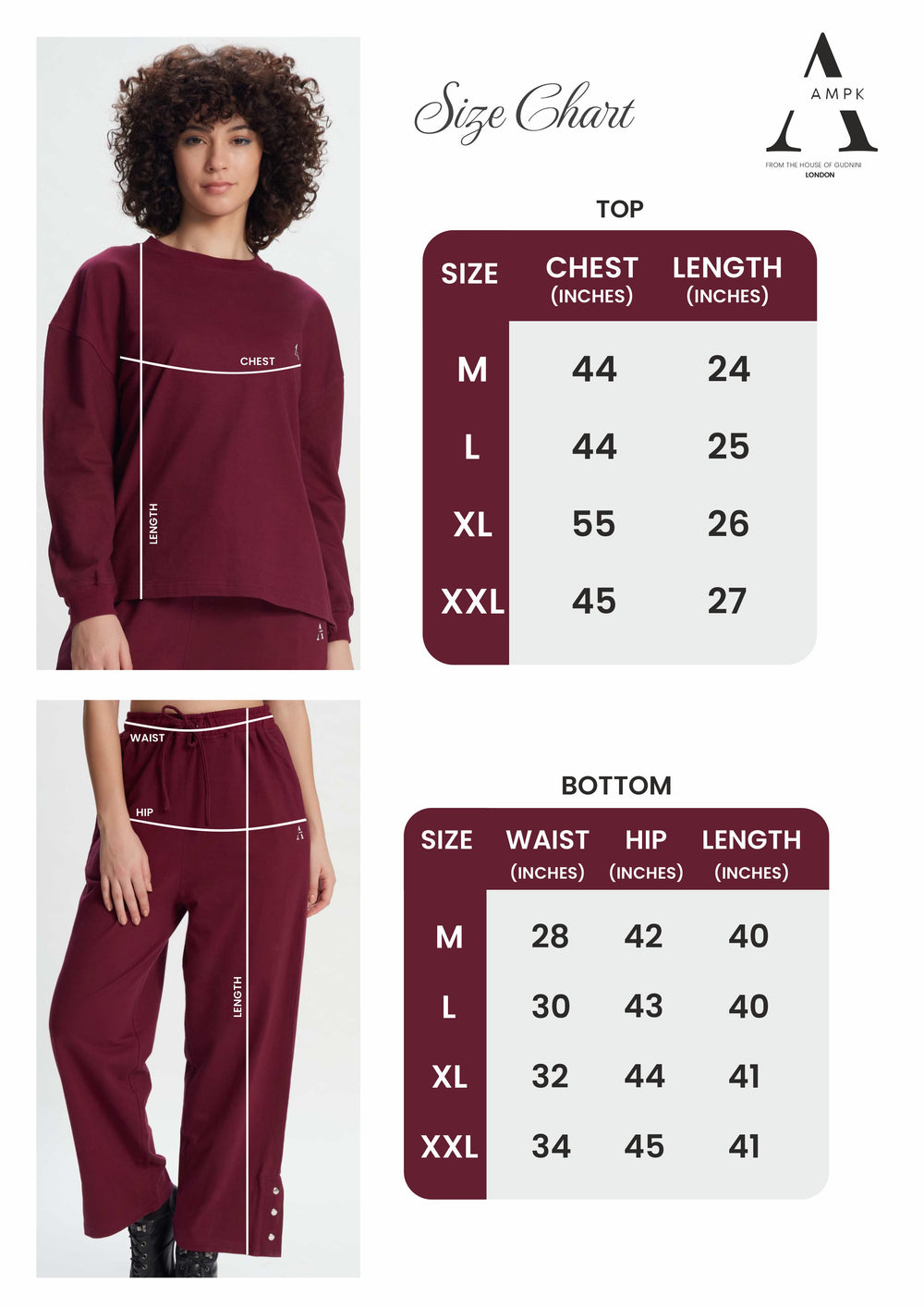 Wine Wide Leg Track Pants