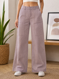 Women’s Mauve Wide Leg Cargo Pants