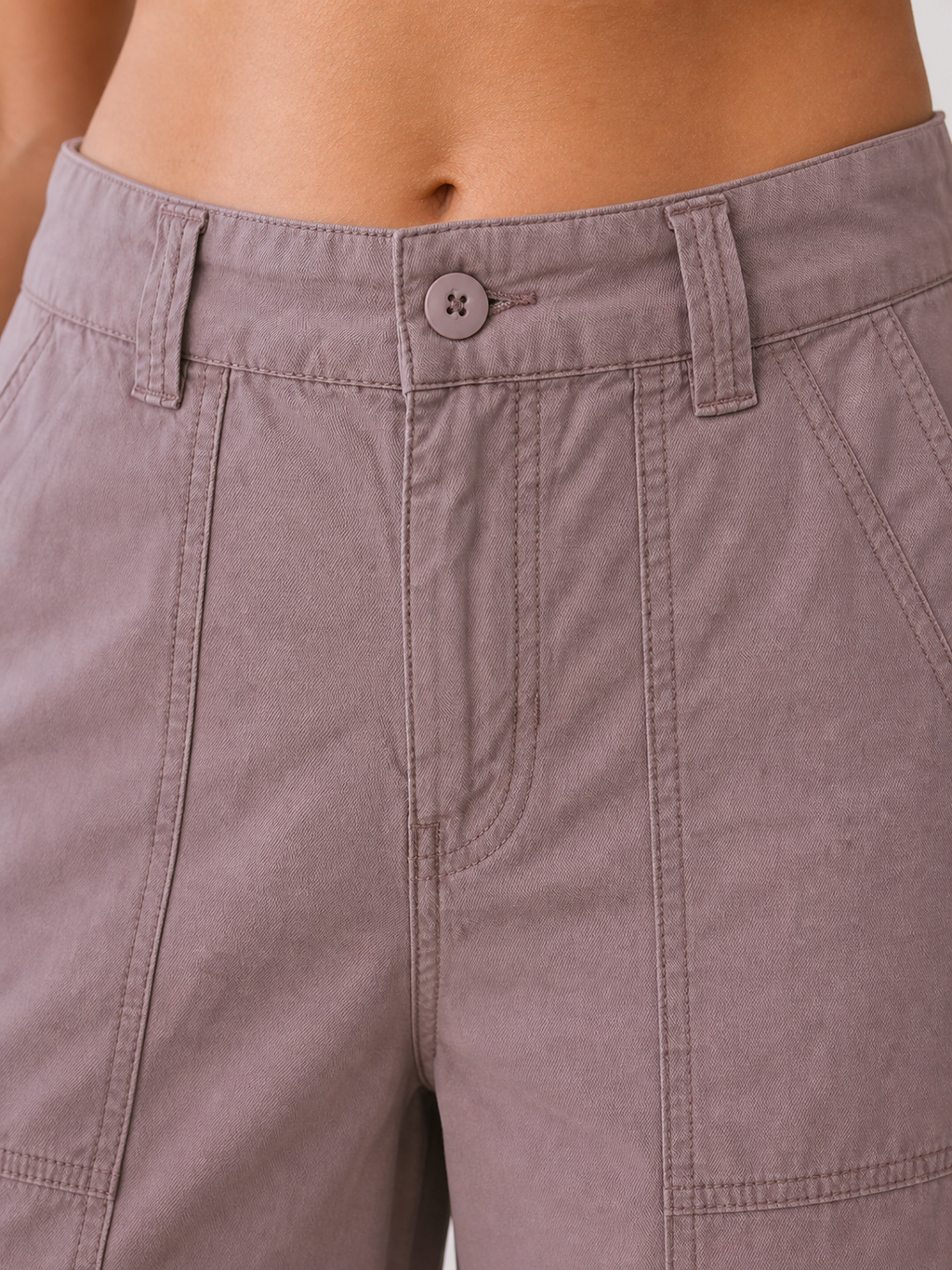Women’s Mauve Wide Leg Cargo Pants