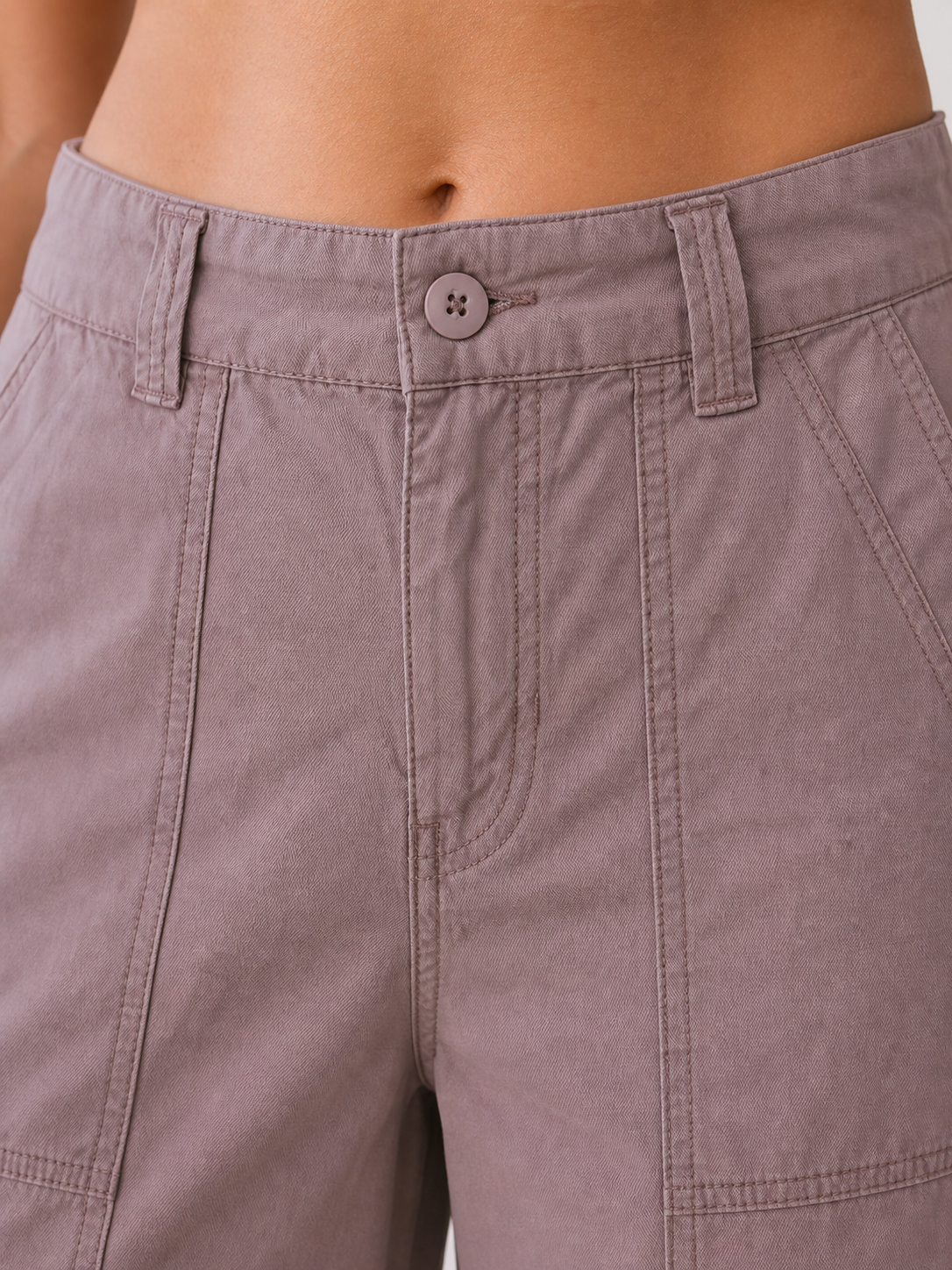 Women’s Mauve Wide Leg Cargo Pants
