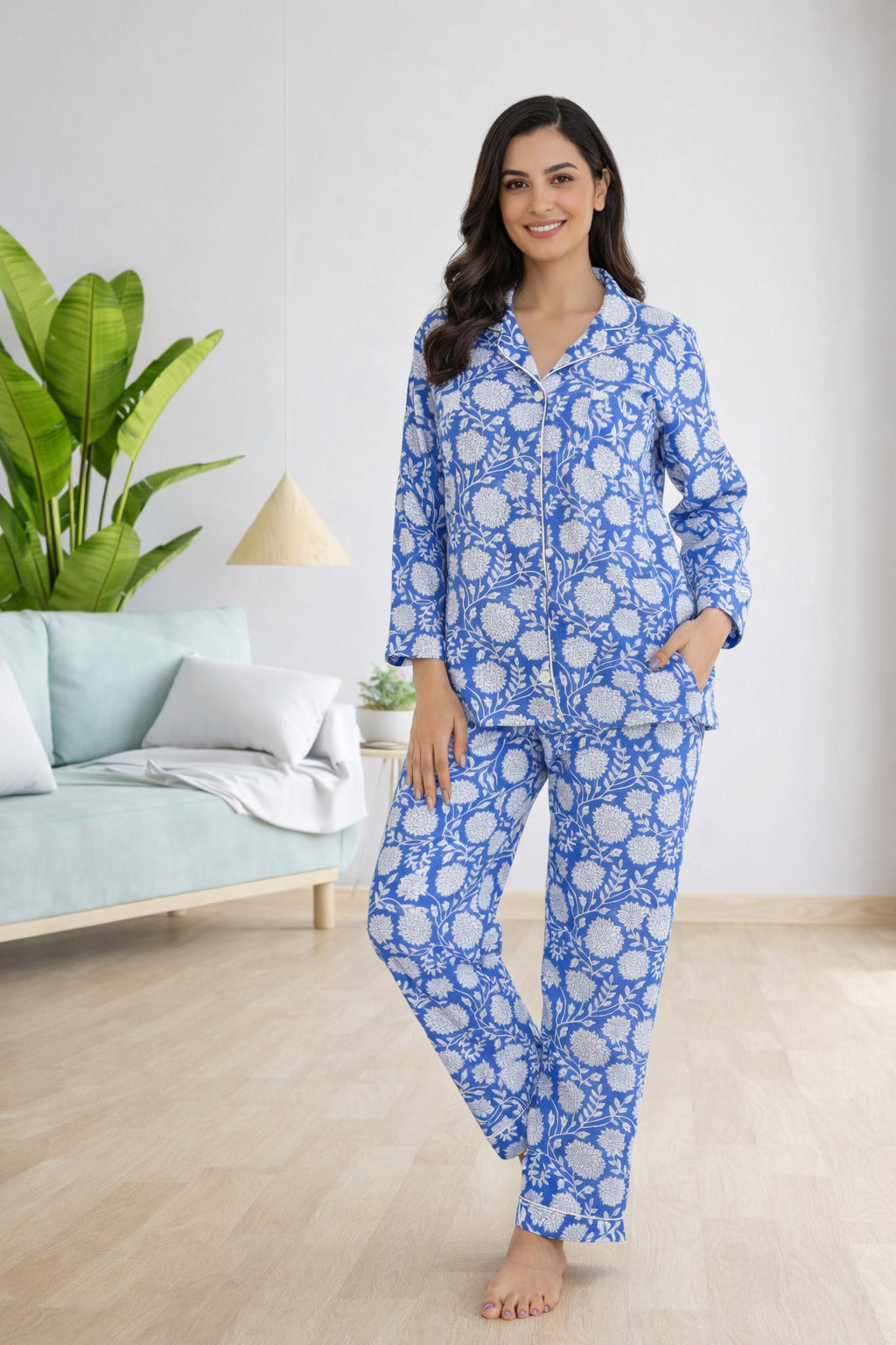 Ocean breeze cotton pajama set