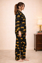 Black safari cotton Nightsuit