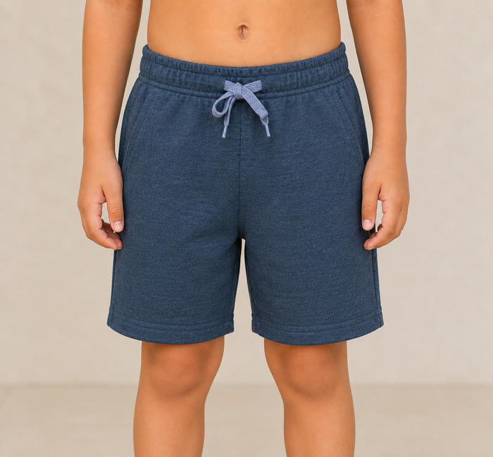 Kids Navy Drawstring Shorts