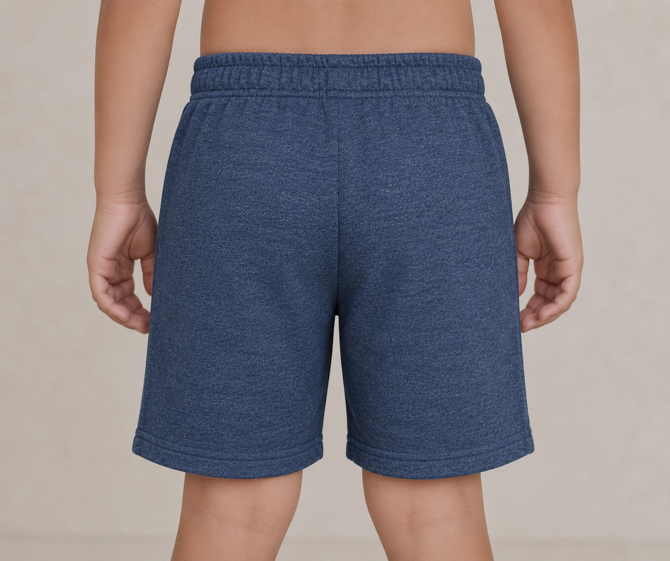 Kids Heather Navy Casual Shorts | Drawstring Summer Shorts for Boys & Girls
