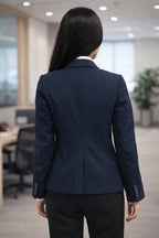Elegant Navy Blazer for Women - Professional Fit - Office Attire