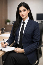 Elegant Navy Blazer for Women - Professional Fit - Office Attire