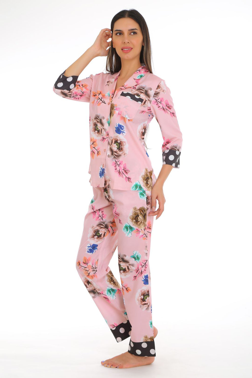 Blossom notched pajama set