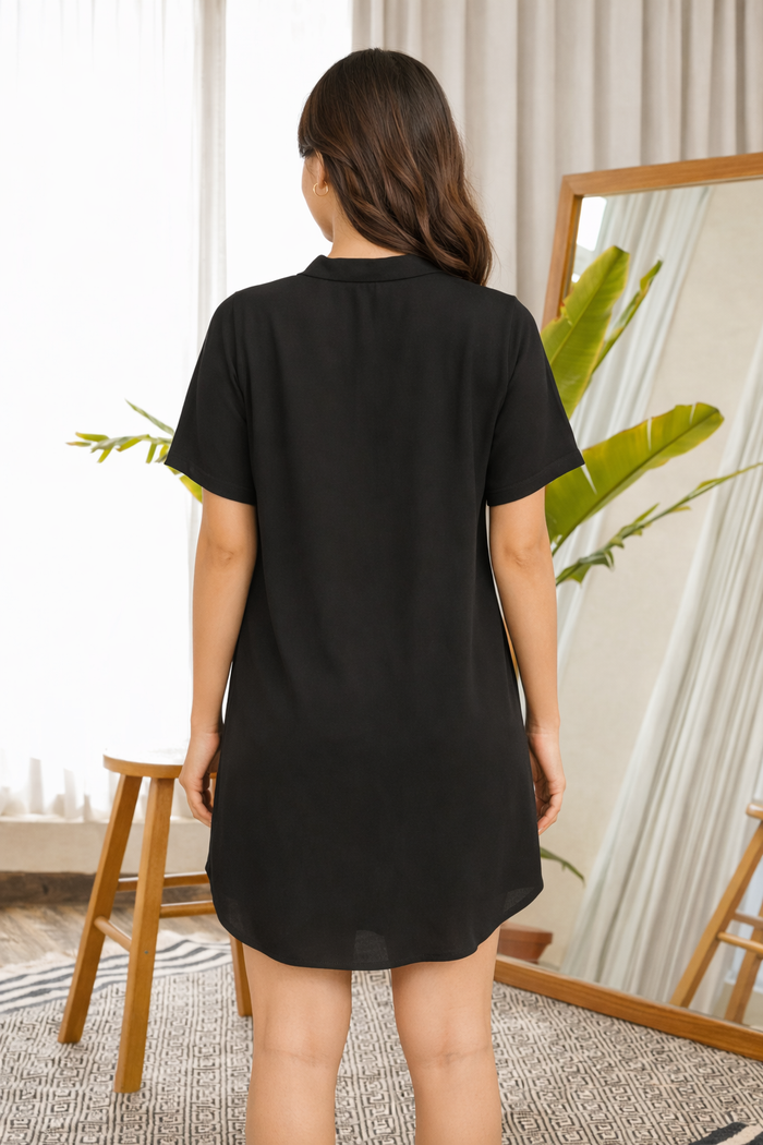 Black A-Line Mini Dress