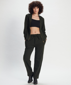 Olive Green Athleisure Track Pants ,Convertible Jacket