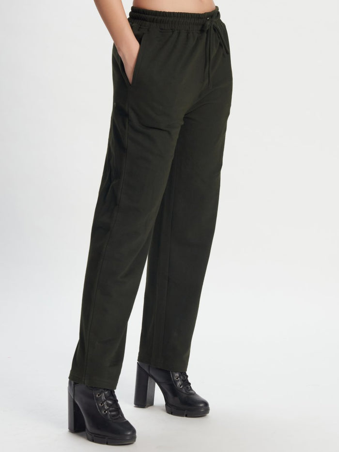 Olive Green Track Pants