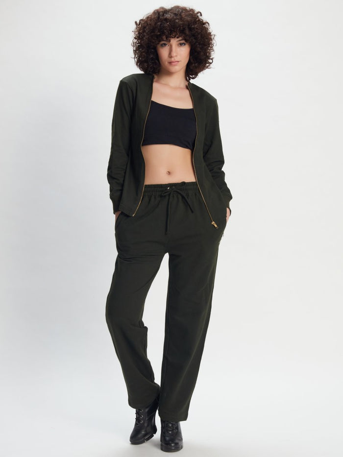 Olive Green Track Pants