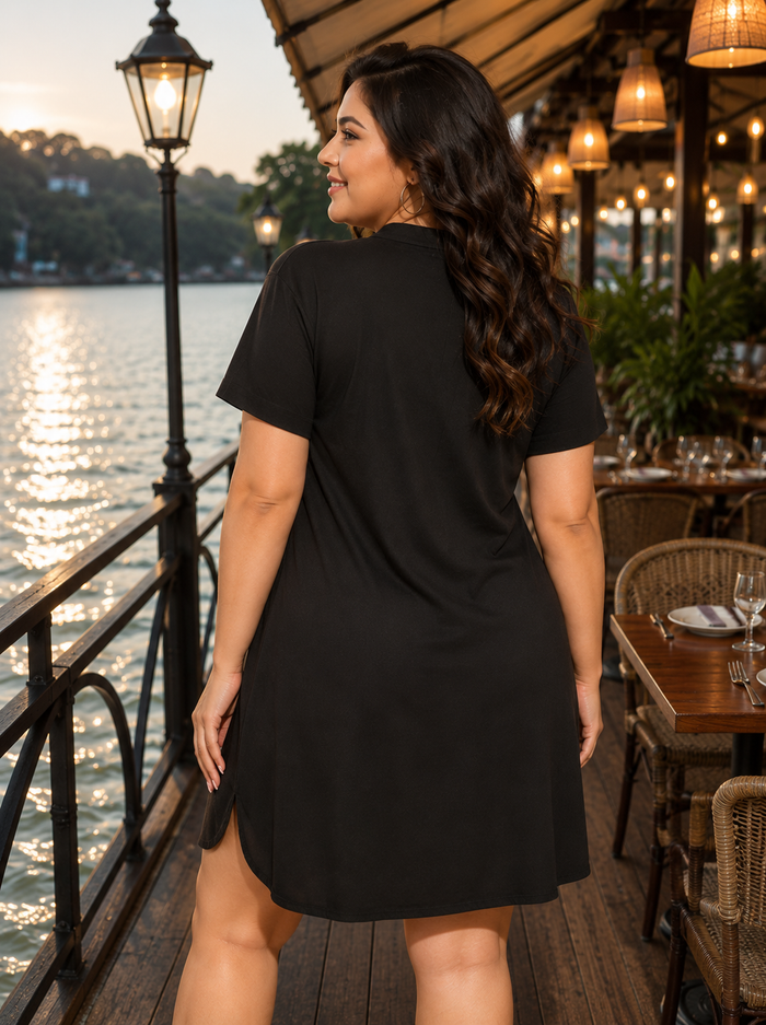 Black A-Line Mini Dress