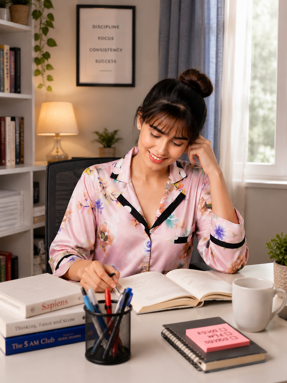 Floral Satin Night Shirt