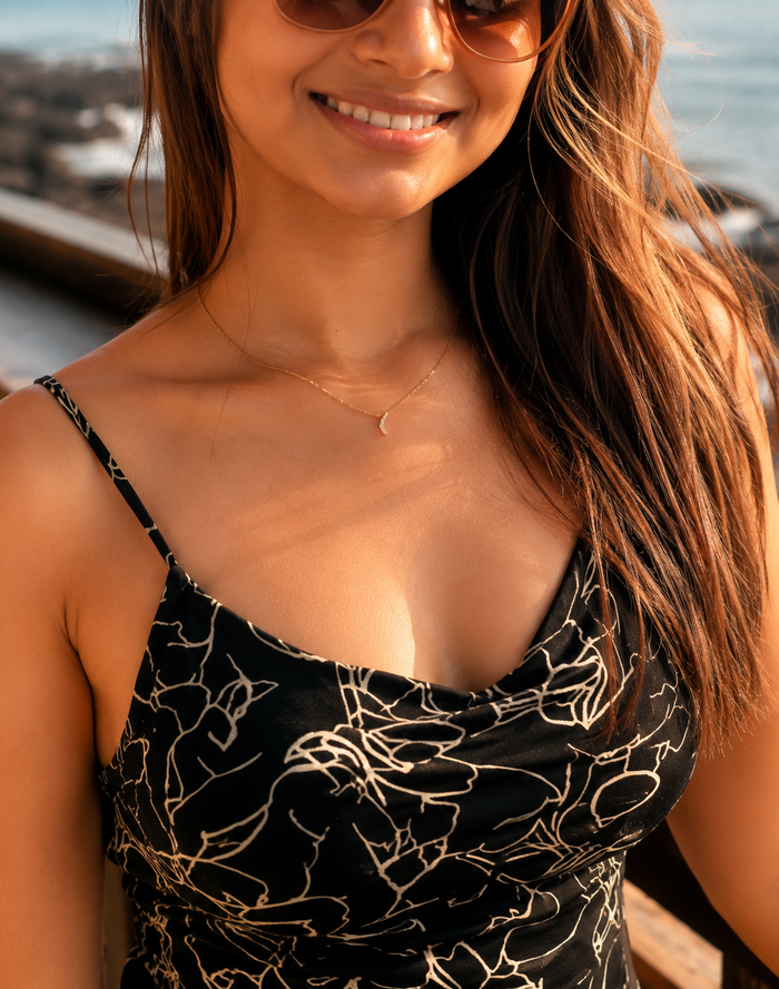 Black Floral Mini Dress