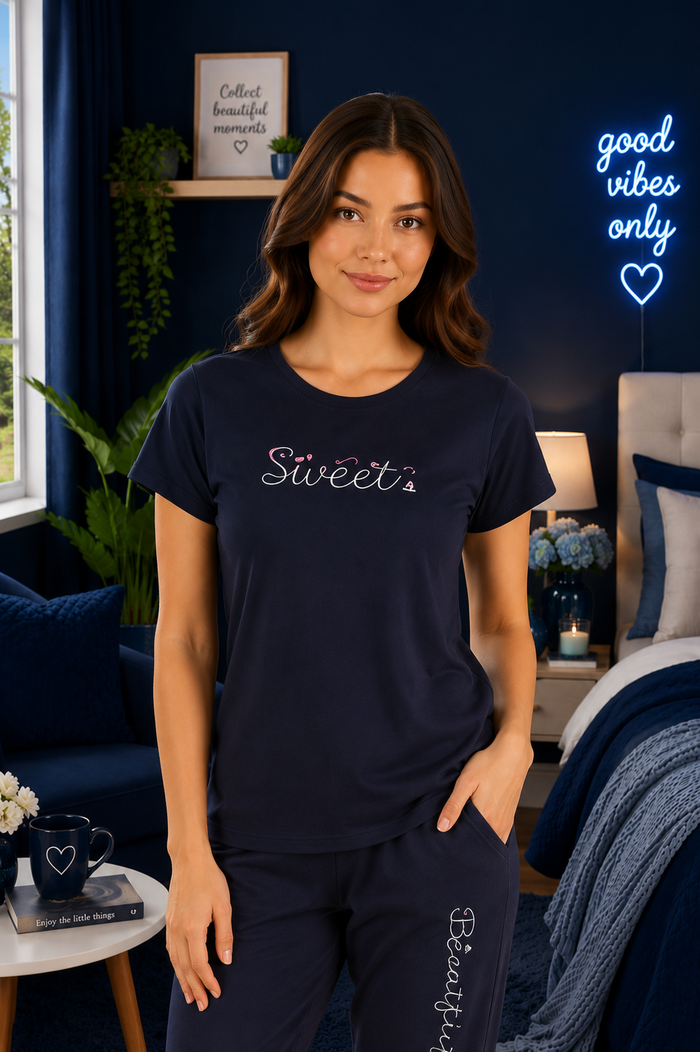 Black Tencel Pajama Set