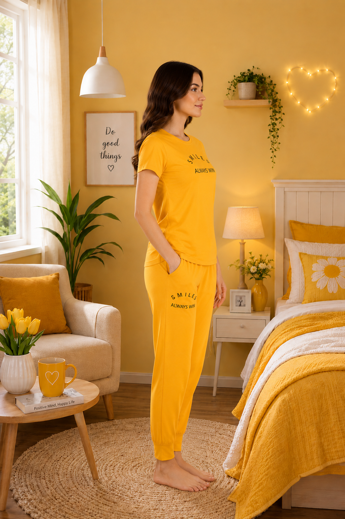 Yellow Tencel Pajama Set