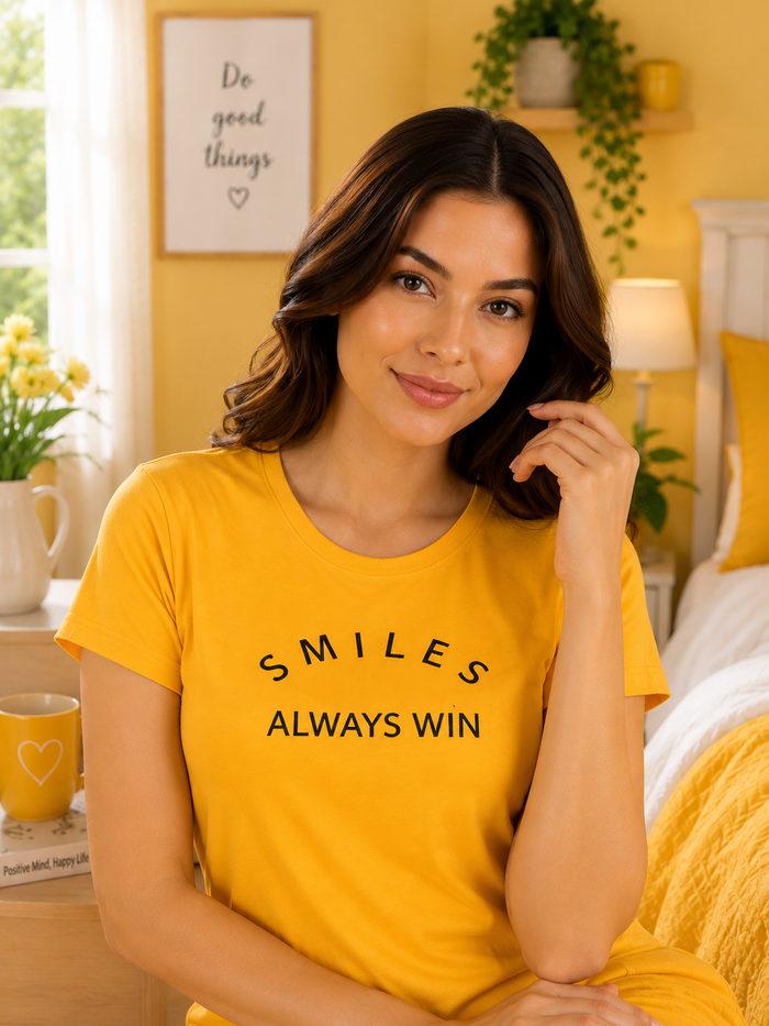Yellow Tencel Pajama Set