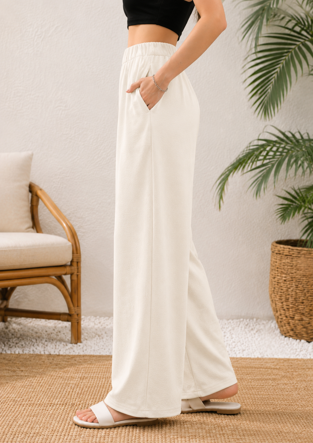 White Comfort Pants