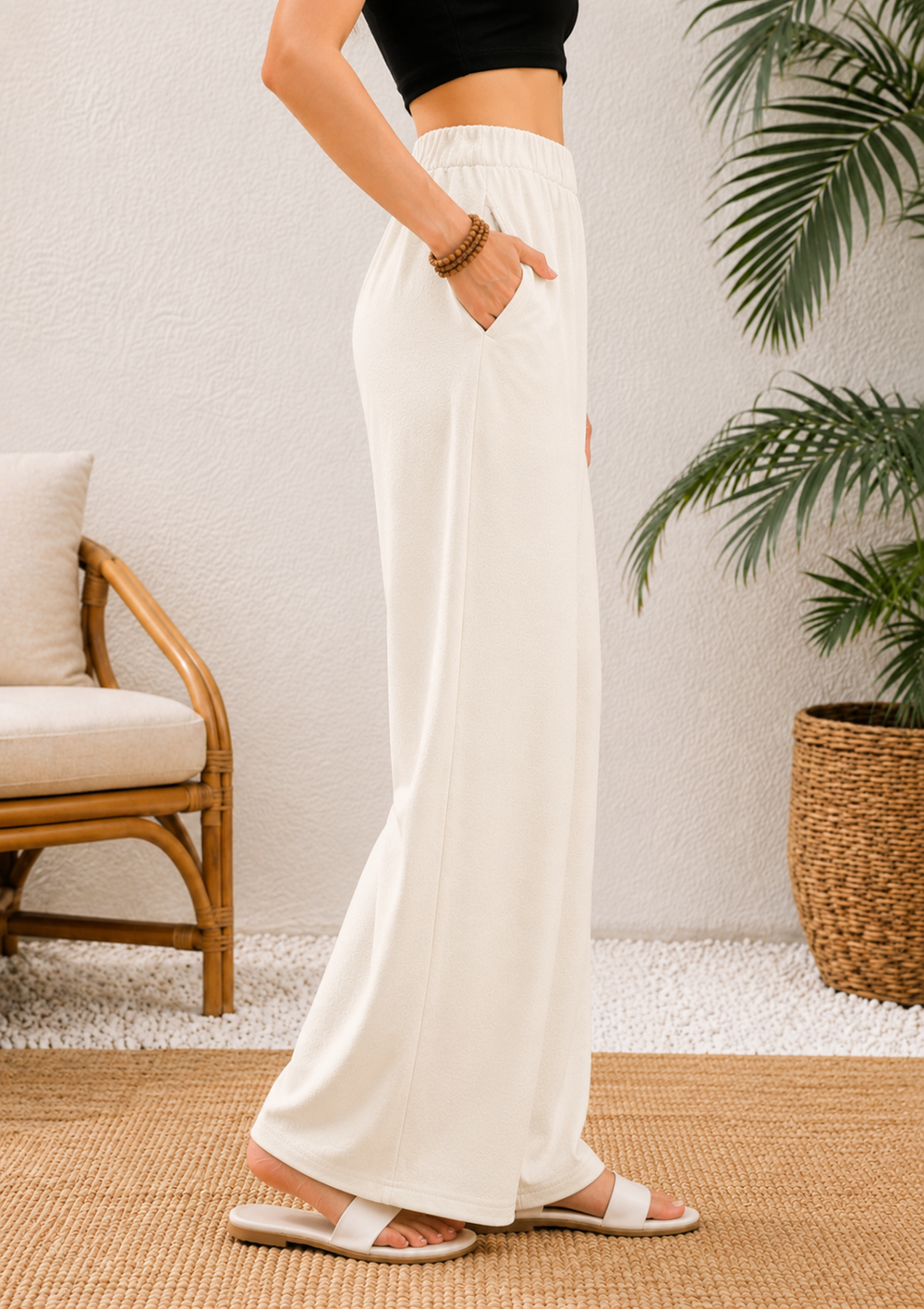 White Comfort Pants