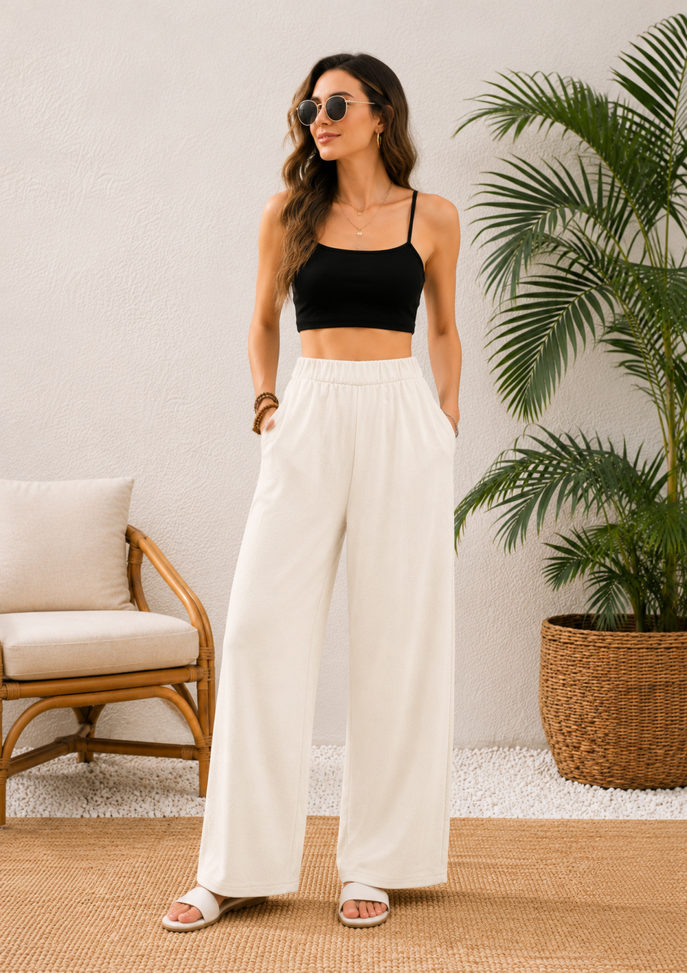 White Comfort Pants