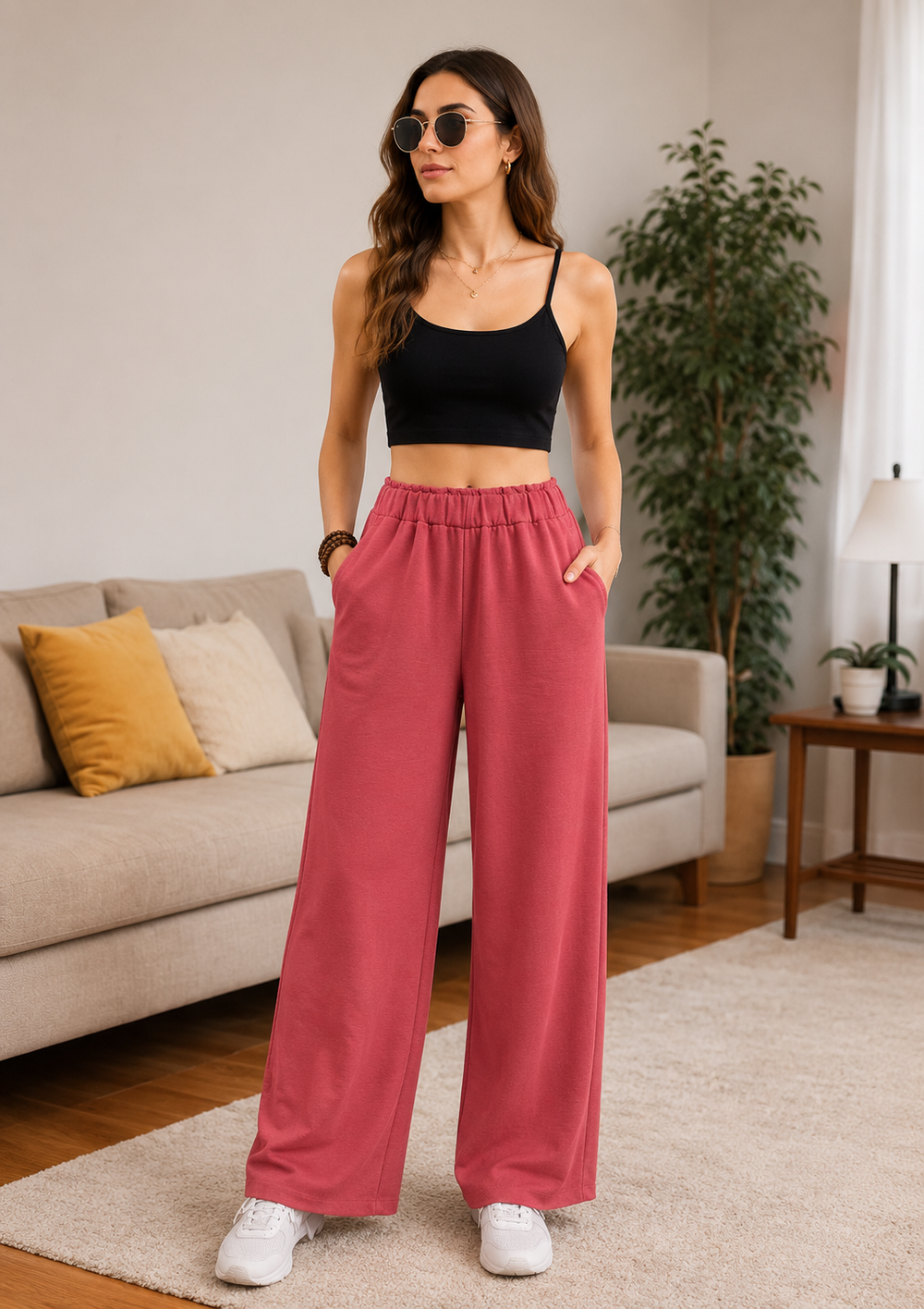 Red Comfort Pants