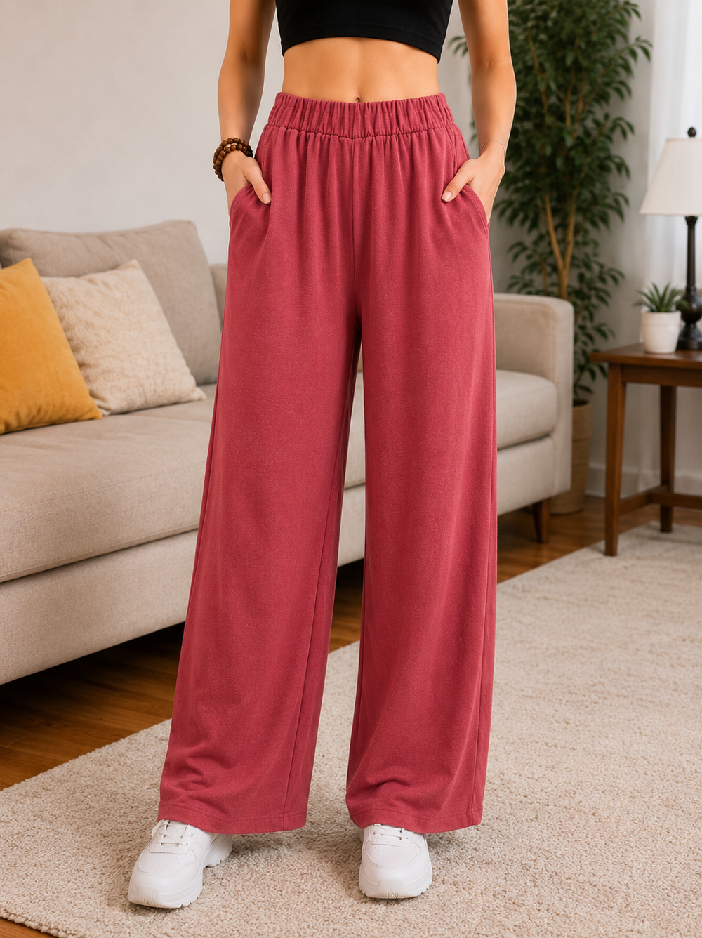 Red Comfort Pants