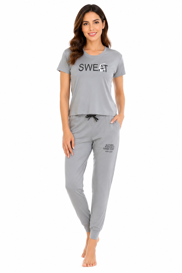 Light Grey Tencel Pajama Set