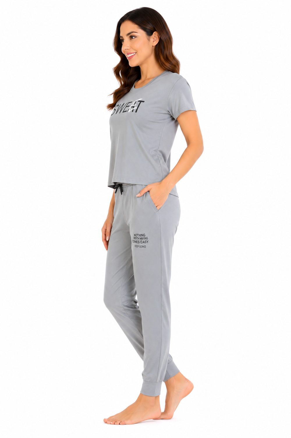 Light Grey Tencel Pajama Set