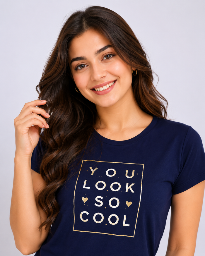 Blue T-Shirt Pajama Set