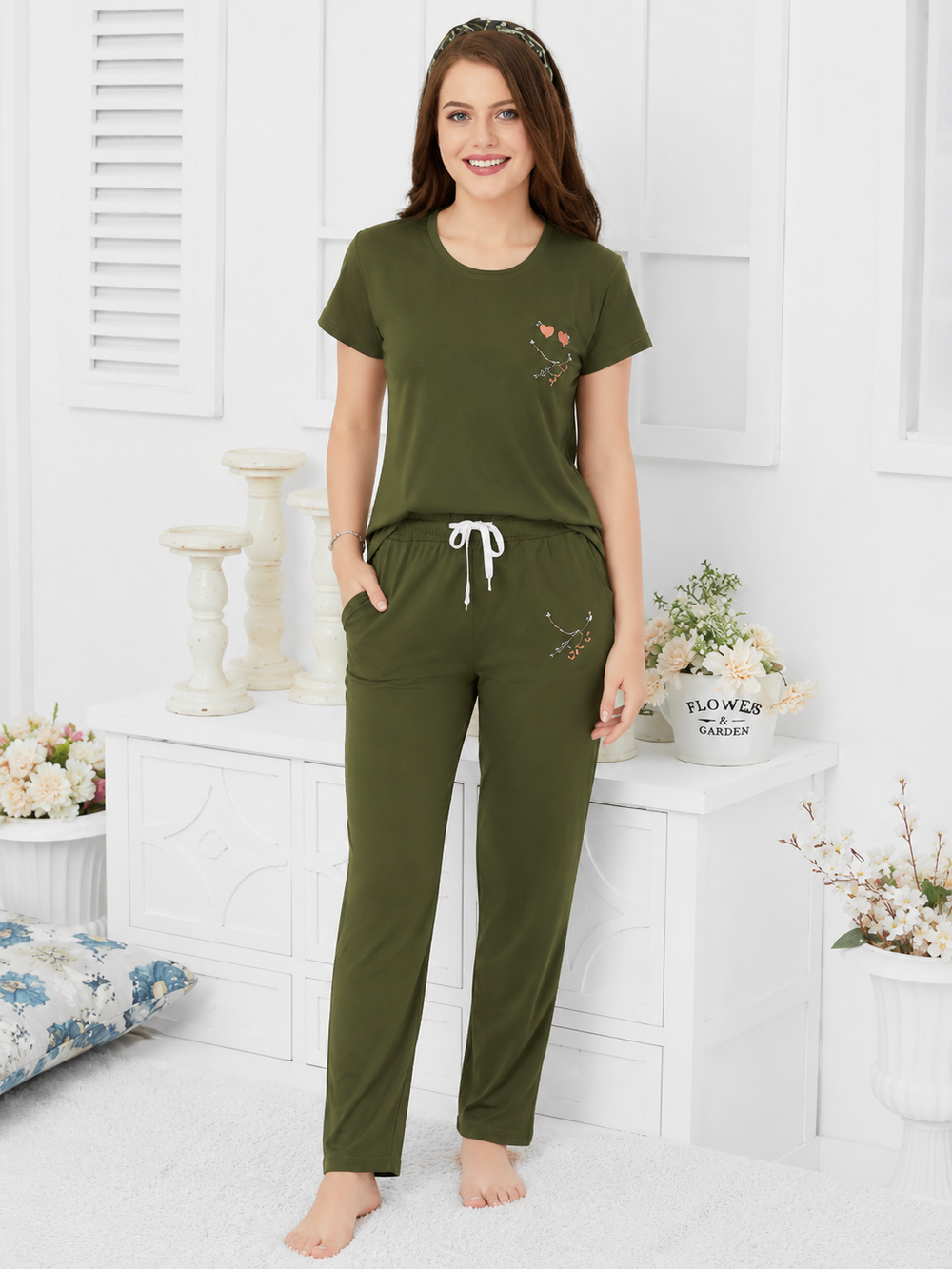 Green Tencel Sleepwear Set