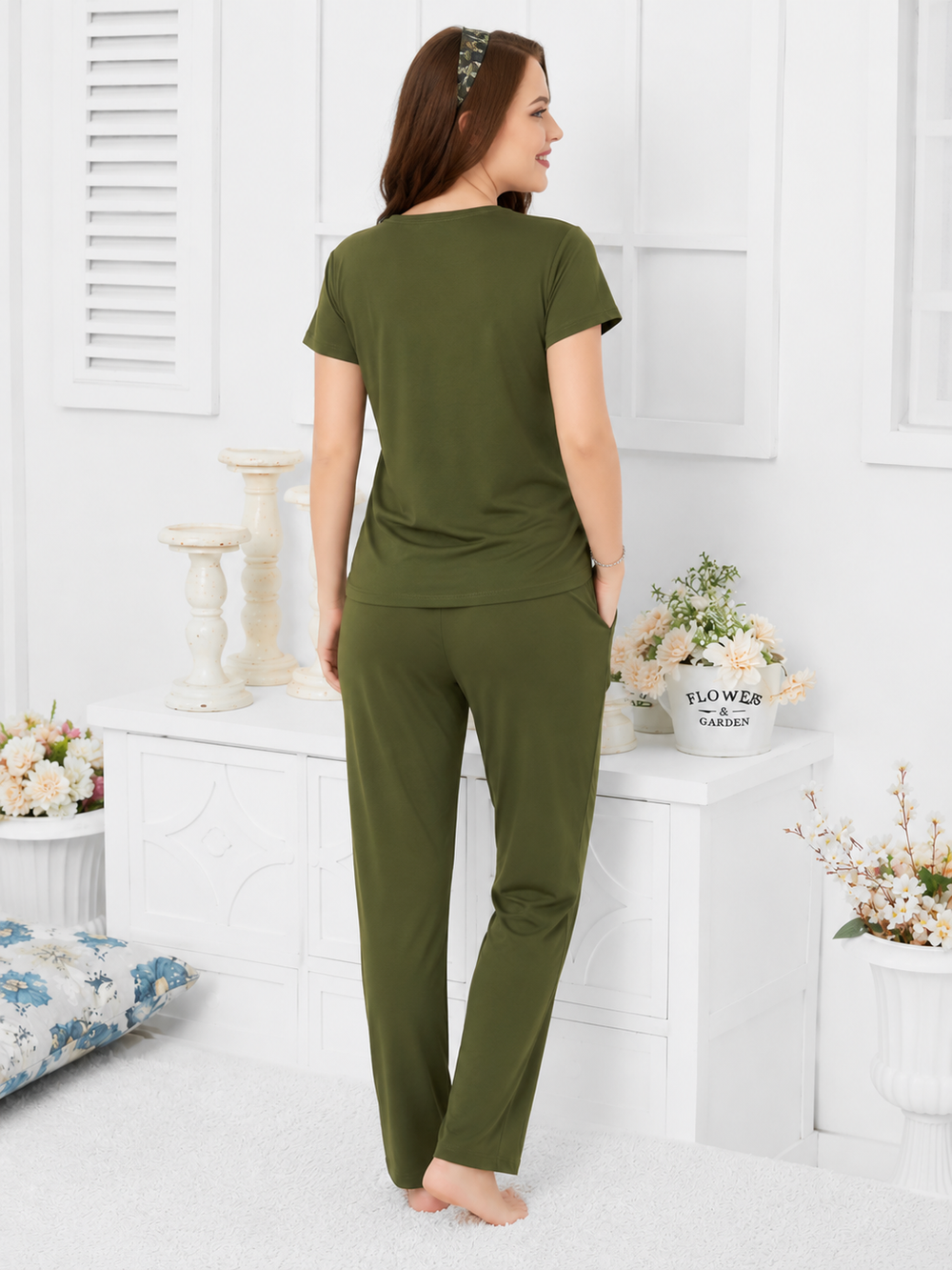 Green Tencel Sleepwear Set