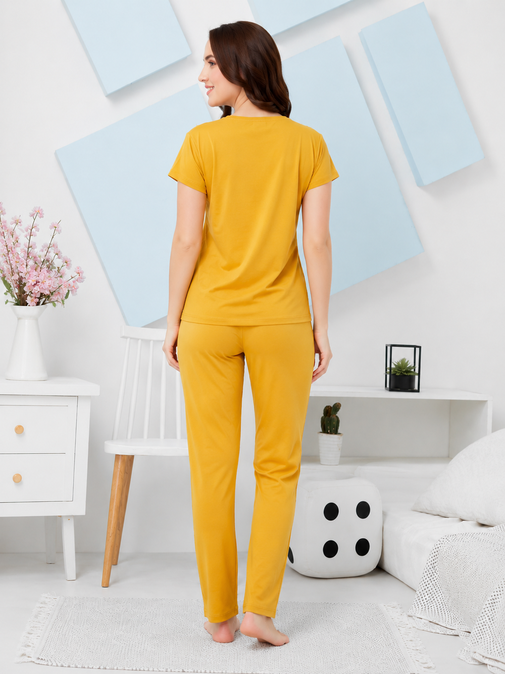 Mustard T-Shirt Pajama Set