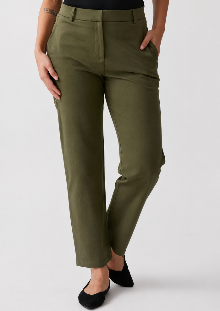 Olive Green Tailored Trousers