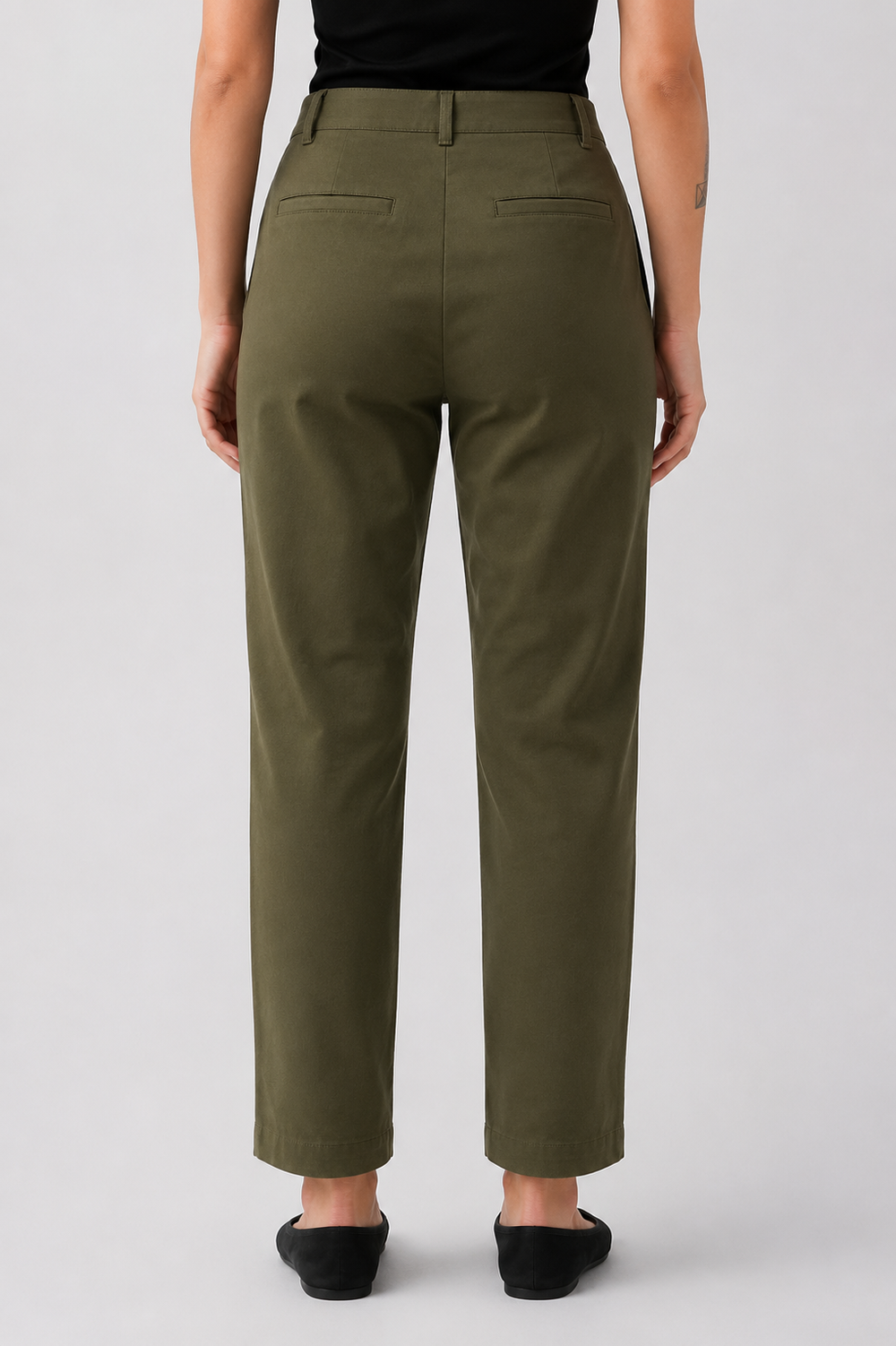 Olive Green Tailored Trousers