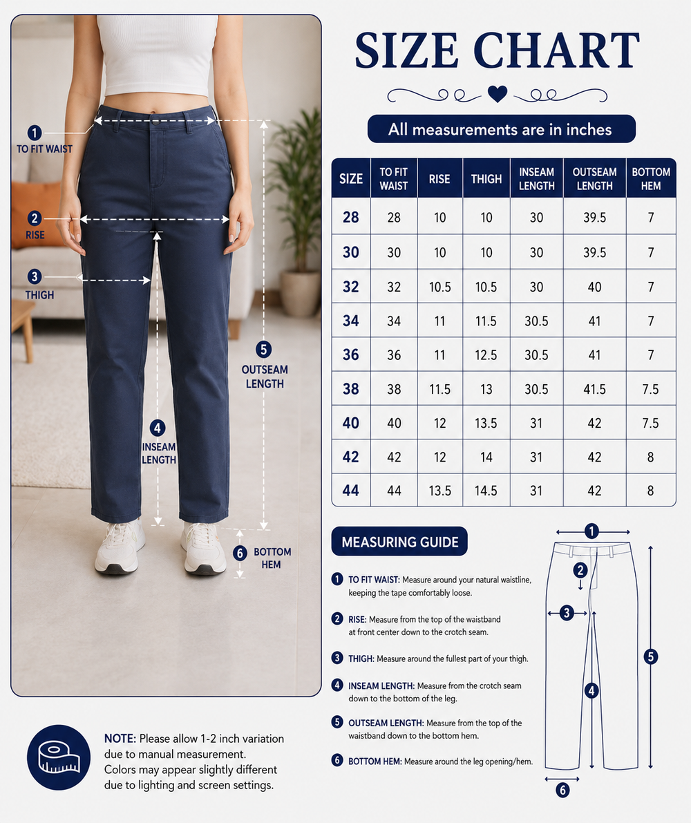 Navy Blue Straight Trousers