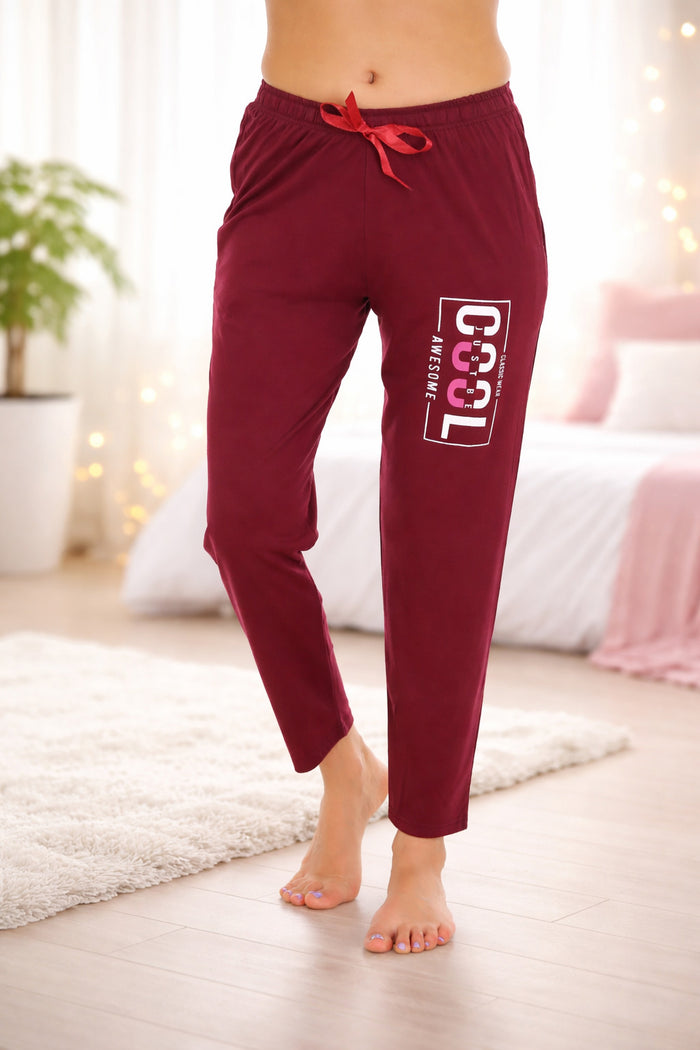 Maroon Tencel Comfort Lower