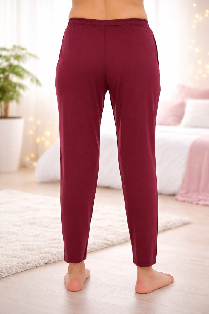 Maroon Tencel Comfort Lower
