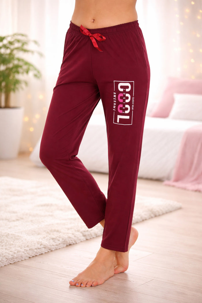 Maroon Tencel Comfort Lower
