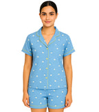 SKY BLUE SLUMBER SHORTS SET