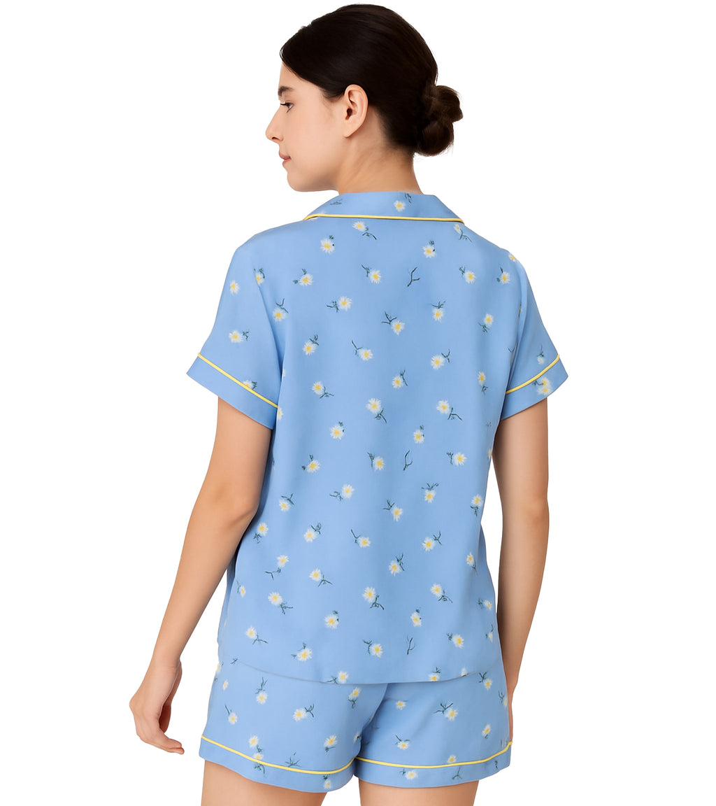 SKY BLUE SLUMBER SHORTS SET