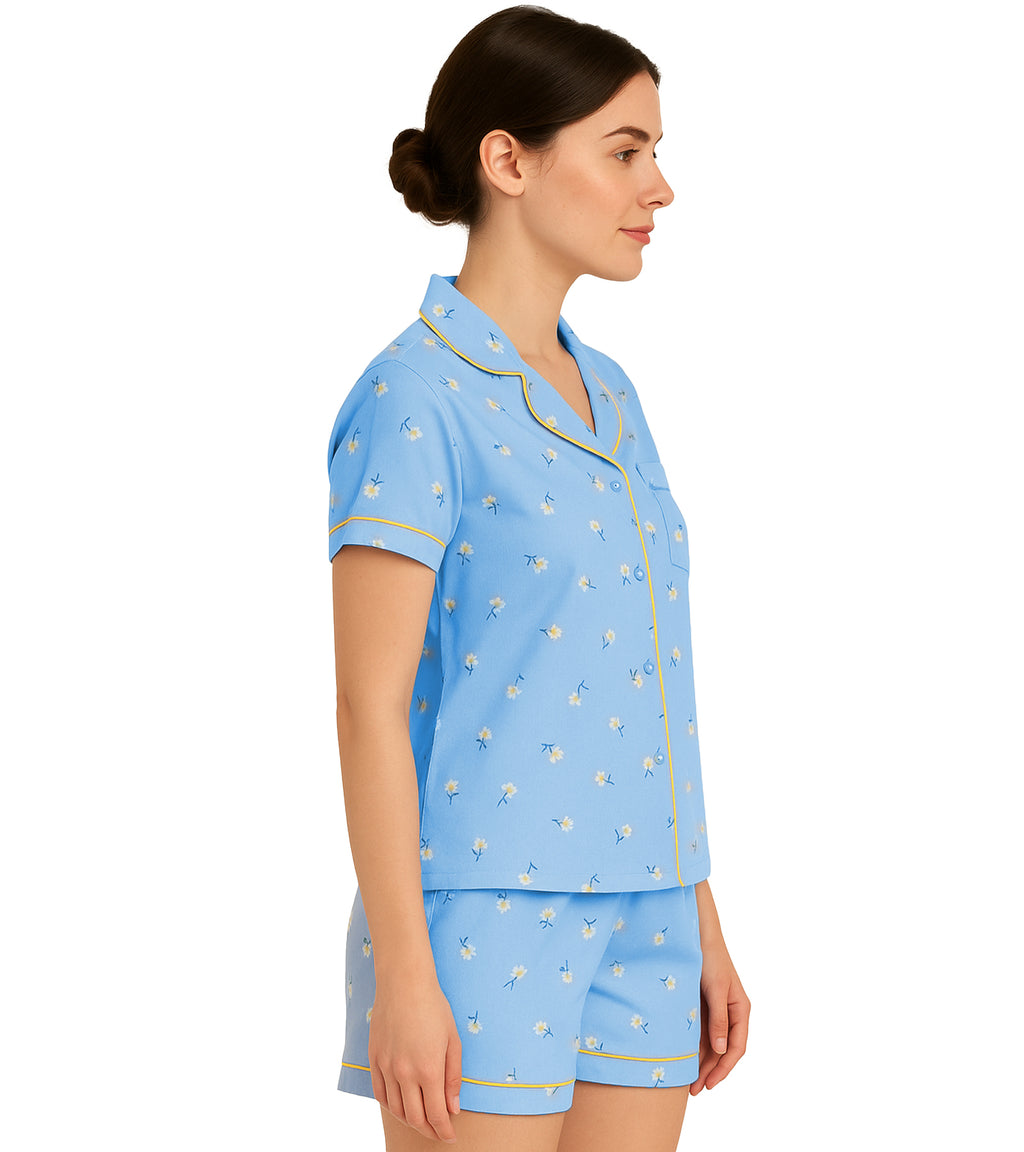 SKY BLUE SLUMBER SHORTS SET