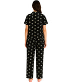 BLACK DAISY BLACK PAJAMA SET