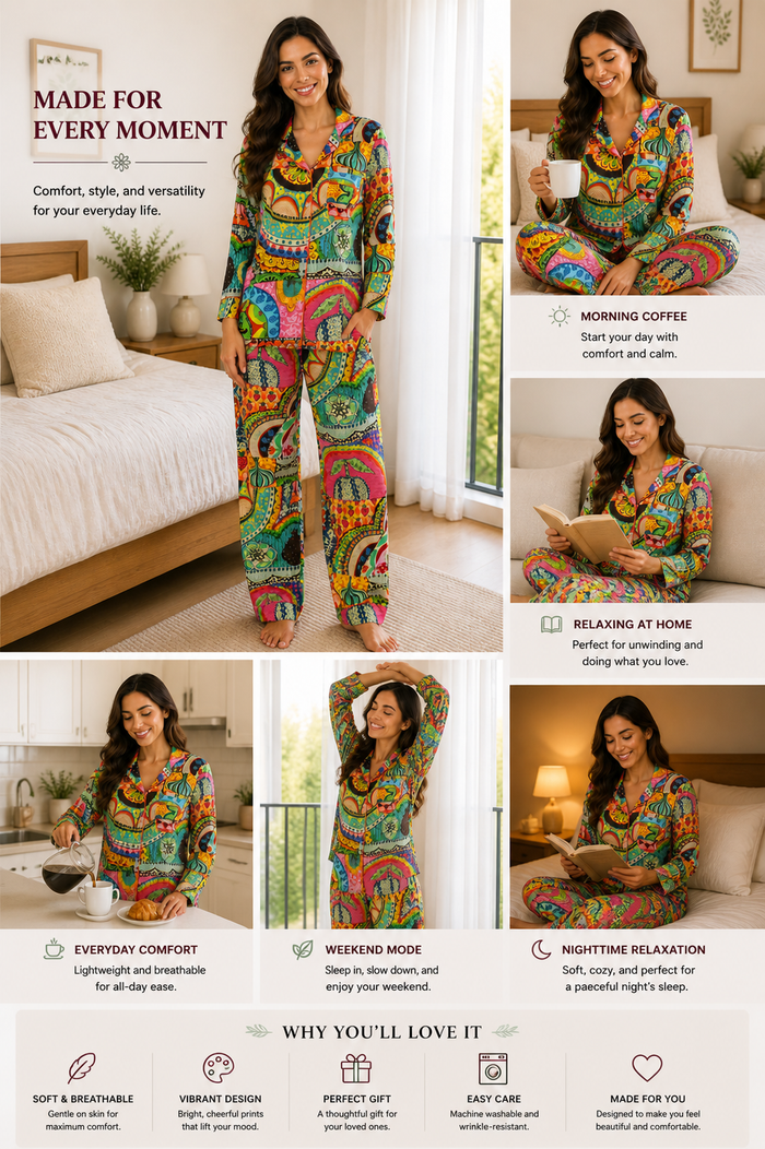 Printed Cotton Pajama Set