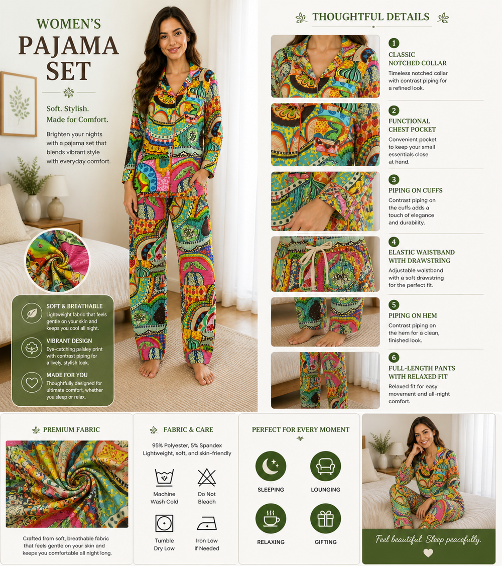 Printed Cotton Pajama Set