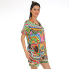 Artistic Printed Cotton Shorts Set