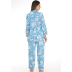 Cotton blue floral nightsuit