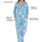 Cotton blue floral nightsuit