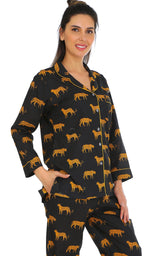 Black safari cotton Nightsuit
